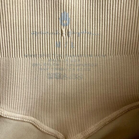 Spiritual‎ Gangster compression sculpt leggings size M/L Tan Beige Ribbed - Picture 9 of 9